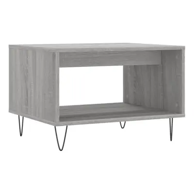 (grey sonoma) vidaXL Coffee Table Side Table Sofa Table High Gloss White Engineered Wood