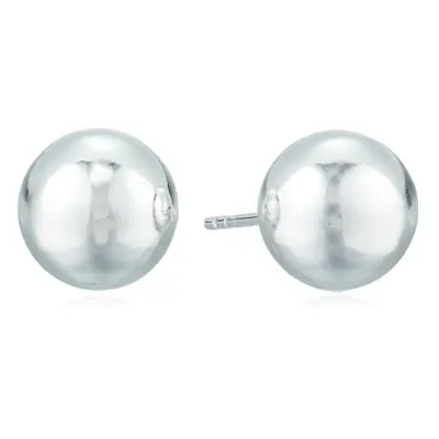 Amazon Essentials Sterling Silver Polished Ball Stud Earrings (9mm)