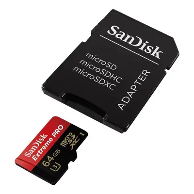 SanDisk Extreme PRO 64GB UHS-I/U3 Micro SDXC Memory Card Speeds Up To 95MB/s With 4K Ultra HD Re