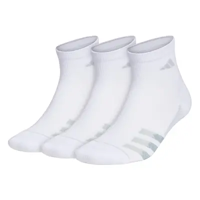 adidas Men's Superlite Stripe Quarter Socks (3-Pair) White/Clear On