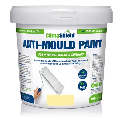 (2.5 Litres, Magnolia) SmartSeal Anti-Mould Paint - For Bathroom, Kitchen, Bedroom Walls & Ceili