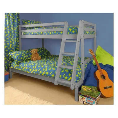 (Grey) Bexley Wooden Triple Bunk Bed with Lucy Mattresses