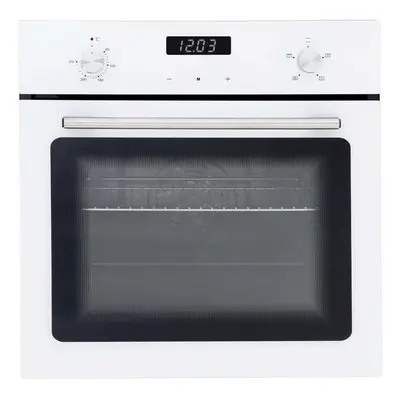 SIA SO103WH 60cm White Built In Single Electric True Fan Oven With Digital Timer