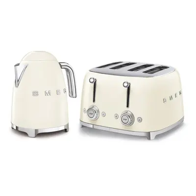 Smeg 50's Style Retro Range Breakfast Set, 1.7L 3000W Kettle and Multi-Functional Control 4-Slic