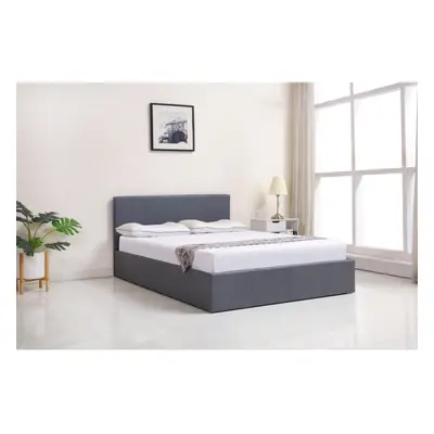 Ottoman Storage Bed grey 3ft single leather and mattress bedroom furniture