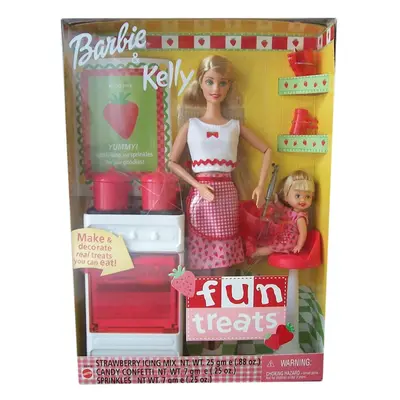 Mattel Barbie & Kelly Fun Treats - Barbie Doll & Kelly Doll with Oven