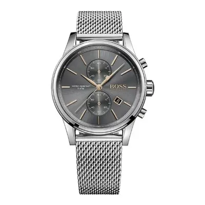 NEW HUGO BOSS MENS STAINLESS STEEL MESH GREY DIAL JET FASHION WATCH UK