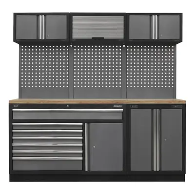 Sealey Superline PRO® Storage System with Pressed Wood Worktop 2.04m APMSSTACK11W