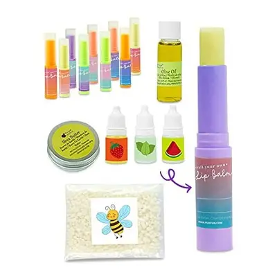 Purple Ladybug Lip Balm Making Kit with Natural Ingredients for Girls & Teens - Make Your Own Li