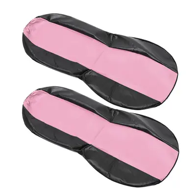 (Pink) 4Pcs/Set PU Leather Car Seat Detachable Cover Front Bucket Full Set Chair Protector Unive