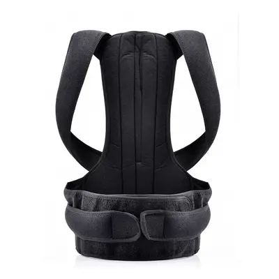 (M, Black) Adjustable Lower Back Support Belt for Women Men Breathable Back Posture