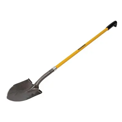 Roughneck Sharp Edge Round Shovel, Long Handle