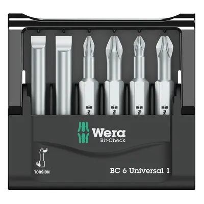 Wera Bit-Check Universal SB Bit Set, PH/PZ/SL, 6PC