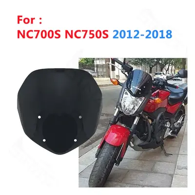 (Black) Honda NC700S NC750S NC 750 Windscreen For 2013 2015