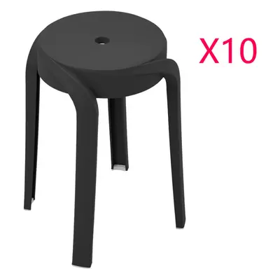 10PCS Plastic Stackable Round Stools