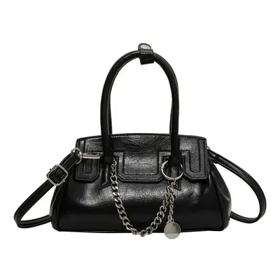 (black) New Soft Handle Women's Handbag Leather Women's Versatile Small Crossbody Bag Fashion Sh