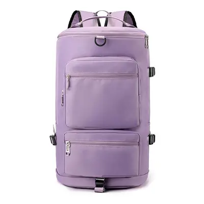 (Light purple) Use More Casual Travel Packs Men And Women, Large Capacity, Dry And Wet, Separate