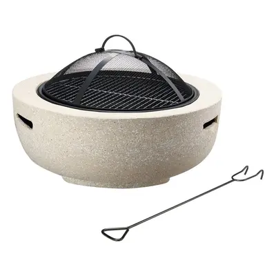 Large 55cm Round MgO Fire Pit Barbecue BBQ Grill Camping Heater Burner