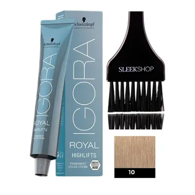 Schwarzkopf IGORA Royal HIGHLIFTS Permanent Hair Color Creme (with Sleek Tint Applicator Brush) 