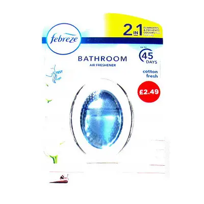 Febreze Bathroom Air Freshener Cotton 50g (Pack of 8)