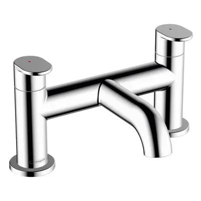 Hansgrohe Vernis Blend Bathroom Bath Mixer Tap Twin Lever Chrome Modern Curved