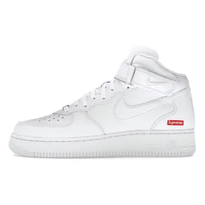 (UK5/EUR38/24CM) Nike Air Force Mid Supreme White Men's Women Shoes Trainers