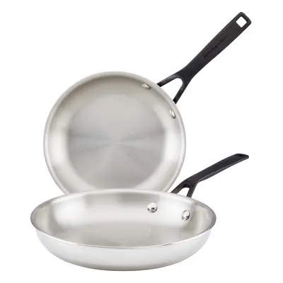 KitchenAid Polished Stainless Steel Frying Pan Set/Skillets