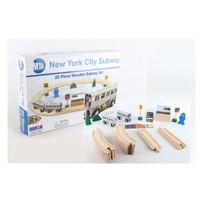 Daron NYC MTA 20Piece Wooden Subway Set