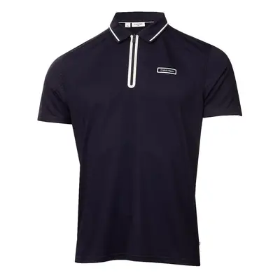 (L, Navy) Calvin Klein Mens Belmont Moisture Wicking Technical Golf Polo Shirt