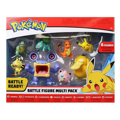 8pcs Set Pokemon Battle Action Figure Multi Pack Pikachu Meowth Loudred Toy Gift