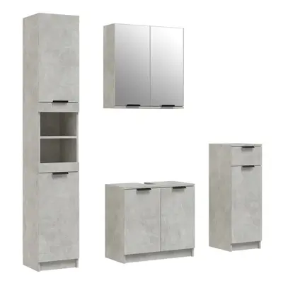 (Concrete grey) vidaXL Bathroom Cabinet Set Piece Engineered Wood Vanity Unit Multi Colours