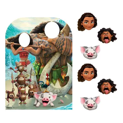 Moana Party Pack Official Disney Cardboard Stand in and Masks