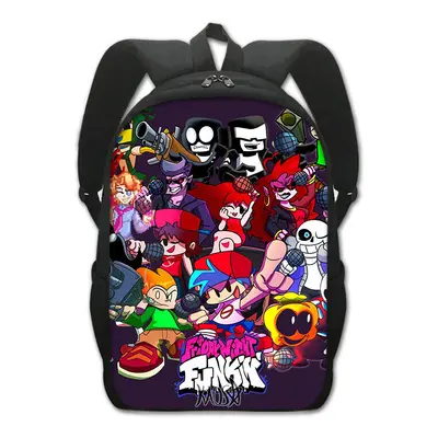 (25) Friday Night Funkin Backpack Cartoon Game Students Schoolbag Travel Outdoor Bags