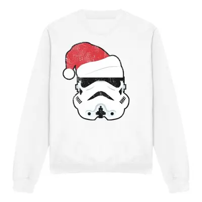 (XXL, White) Star Wars Unisex Adult Stormtrooper Santa Christmas Sweatshirt