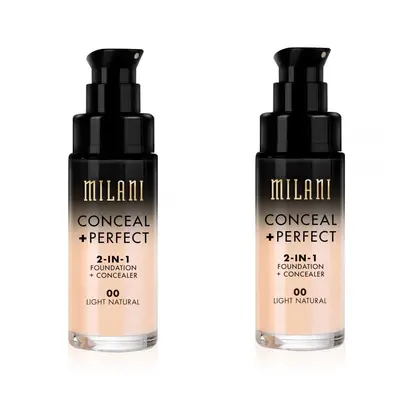 Milani Conceal And Perfect In Foundation + Concealer Light Natural 30ml x2