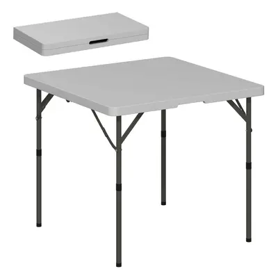 Outsunny 3ft Folding Camping Table with Adjustable Height, Dark Grey