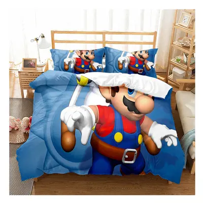 (Style 04, Single) Mario Duvet Cover Single Double King Duvet Cover