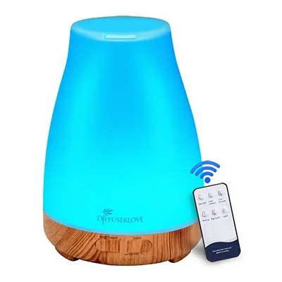 300ML Essential Oil Diffuser Remote Control Aromatherapy Diffuser Mist Humidifiers with Color LE