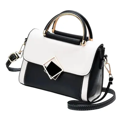 (Black & White) Women's Convertible Handbag Shoulder bag PU Leather Quality Bag