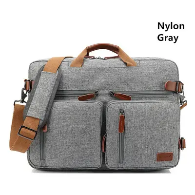 (Nylon Gray, 15-inch) Handbag Business Briefcase Rucksack Convertible Backpack Laptop Bag 15 inc