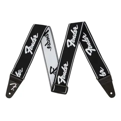 WeighLess Running Logo Guitar Strap, 2in, Black/White