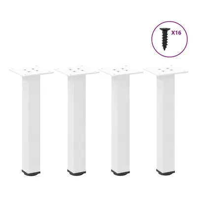 (white, cm (40 mm)) vidaXL Coffee Table Legs Desk Legs Furniture Legs Bar Stand DIY pcs Steel