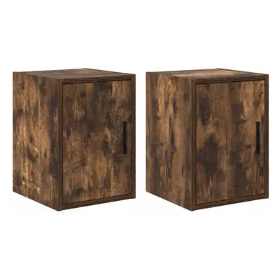 vidaXL Garage Wall Cabinets pcs Smoked Oak Engineered Wood cabinet