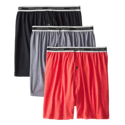 Fruit of the Loom Men's Sure Fit Knit Boxers Assorted Medium(Pack of