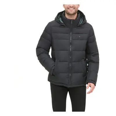 Tommy Hilfiger Men's Hooded Puffer Jacket Black Small