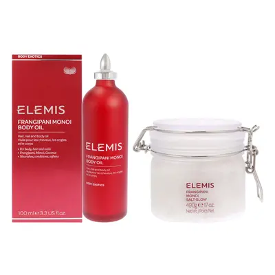 Frangipani Monoi Body Oil and Frangipani Monoi Salt Glow Kit by Elemis for Unisex - Pc Kit 3.4oz