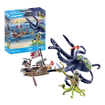 71419 Pirates: Battle with the Giant Octopus, Pirates vs. Deepers, octopus with water-spraying f