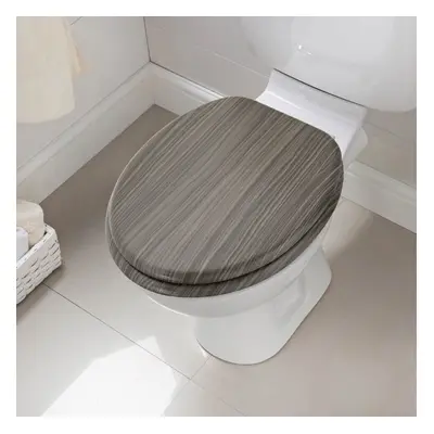 Addis Grey Wood Toilet Seat Add style to your bathroom