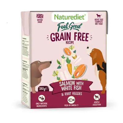 Naturediet - Feel Good Wet Dog Food, Natural and Nutritionally Balanced, Grain Free, Salmon, 390