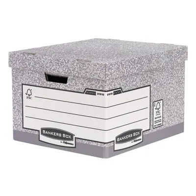 Fellowes Bankers Box 01810-FF System Storage Box, Large - Grey, Pack of